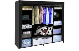 Látková skládací skříň – 170 × 170 × 42 cm