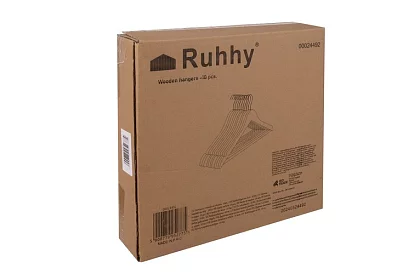 Dřevěná ramínka na oděvy – sada 10 kusů