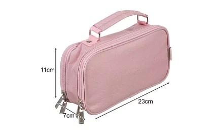 Školní pouzdro - růžový penál s uchem