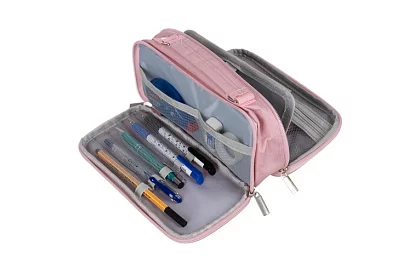 Školní pouzdro - růžový penál s uchem