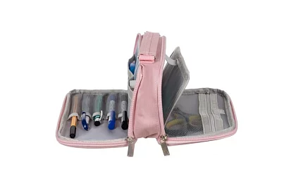 Školní pouzdro - růžový penál s uchem