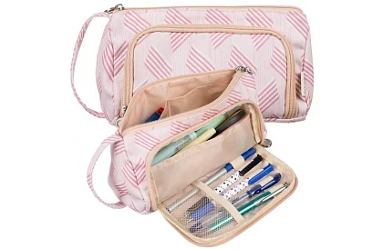 Školní pouzdro - růžový penál se vzorem