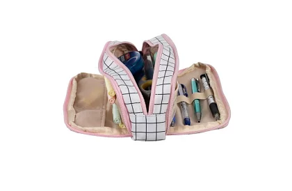 Rozšiřitelné školní pouzdro - károvaný penál