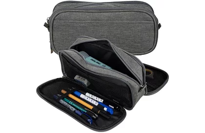 Rozšiřitelné školní pouzdro - šedý penál