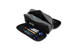 Rozšiřitelné školní pouzdro - šedý penál