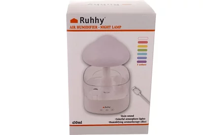 Zvlhčovač s led noční lampou s efektem dopadajícího deště