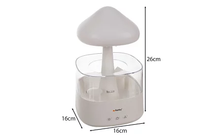 Zvlhčovač s led noční lampou s efektem dopadajícího deště