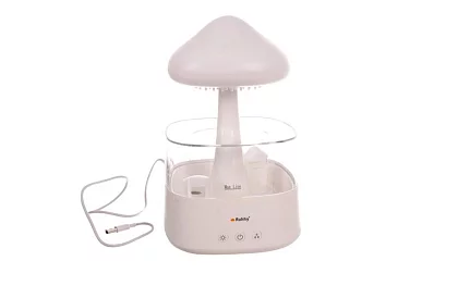 Zvlhčovač s led noční lampou s efektem dopadajícího deště