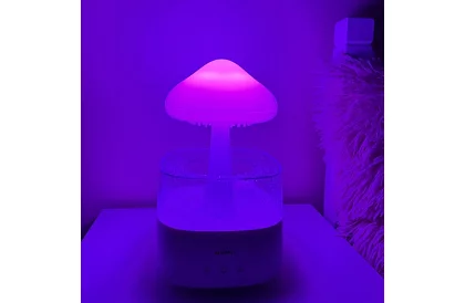 Zvlhčovač s led noční lampou s efektem dopadajícího deště