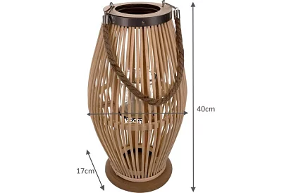Bambusová lucerna - svícen 23 x 40 cm