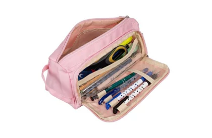 Školní pouzdro - růžový penál s uchem