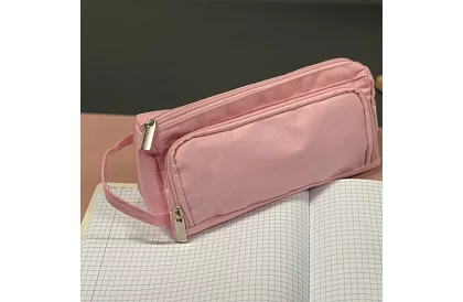 Školní pouzdro - růžový penál s uchem