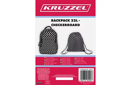 Batoh s kapacitou 22 litrů – šachovnice