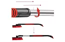 Teleskopická škrabka na okna s kartáčem na sníh