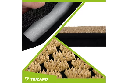 Zdravotní akupresurní podložka s polštářem a 2 masážními míčky