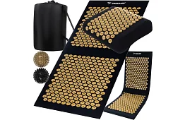 Zdravotní akupresurní podložka s polštářem a 2 masážními míčky