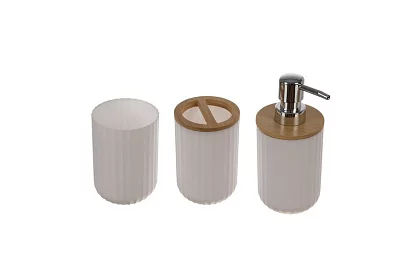 Koupelnové doplňky - bílá sada 6 kusů