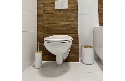 Koupelnové doplňky - bílá sada 6 kusů