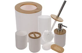 Koupelnové doplňky - bílá sada 6 kusů