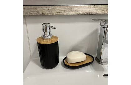 Koupelnové doplňky - černá sada 6 kusů