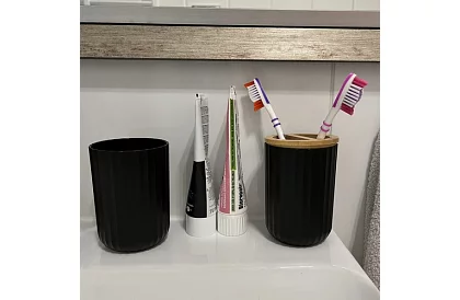 Koupelnové doplňky - černá sada 6 kusů