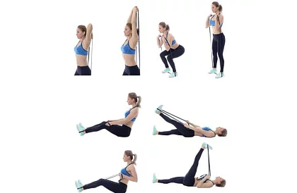 Posilovací odporové gumy 4 kusy – 2-40 kg