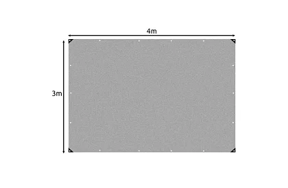 Krycí plachta s oky - 3 x 4 metry