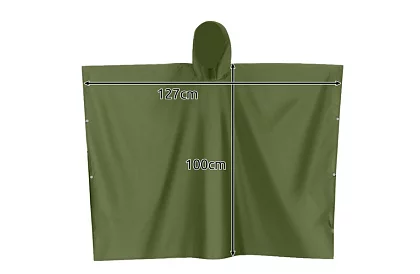 Pončo pláštěnka do deště - zelená