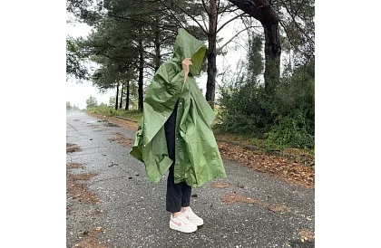 Pončo pláštěnka do deště - zelená