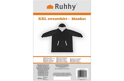 Velká oversize mikina - černá deka