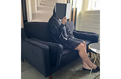 Velká oversize mikina - černá deka