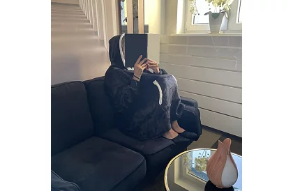 Velká oversize mikina - černá deka