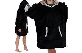 Velká oversize mikina - černá deka