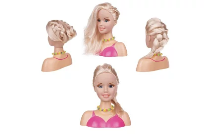 Česací hlava na styling vlasů + doplňky