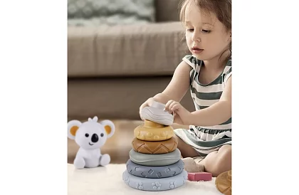 Měkké senzorické bloky pro děti – sada 12 ks + medvídek Koala