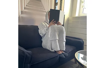 Velká oversize mikina - šedá deka