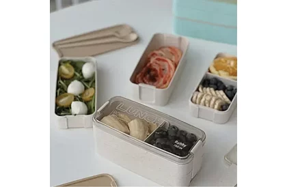 Svačinový box s příborem - obědový box 750ml