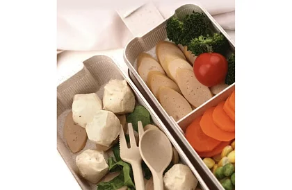 Svačinový box s příborem - obědový box 750ml