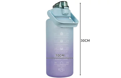 Velká motivační láhev na vodu 2000 ml
