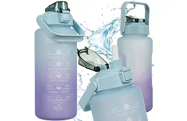 Velká motivační láhev na vodu 2000 ml