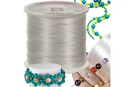 Transparentní guma na výrobu náramků - 40 m