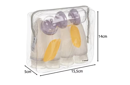 Cestovní lahvičky na kosmetiku - sada do letadla