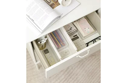 Nastavitelné organizéry do zásuvek - bilý - sada 4 kusů