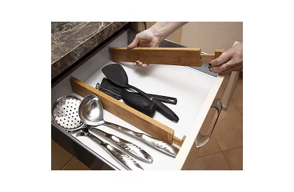 Nastavitelné organizéry do zásuvek — sada 4 kusů