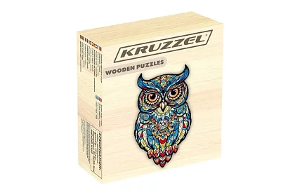 Dřevěné puzzle sova - 177 dílů - 38 x 21,5 cm