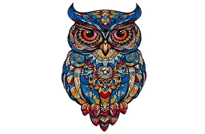 Dřevěné puzzle sova - 177 dílů - 38 x 21,5 cm