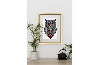 Dřevěné puzzle sova - 177 dílů - 38 x 21,5 cm