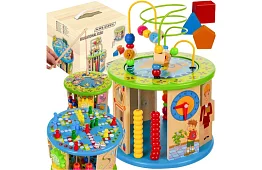 Dřevěná vzdělávací hračka - mnoho funkcí a her