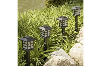 Solární zahradní lampy – lucerny 6 kusů v sadě