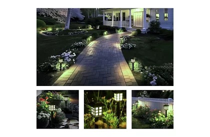 Solární zahradní lampy – lucerny 6 kusů v sadě